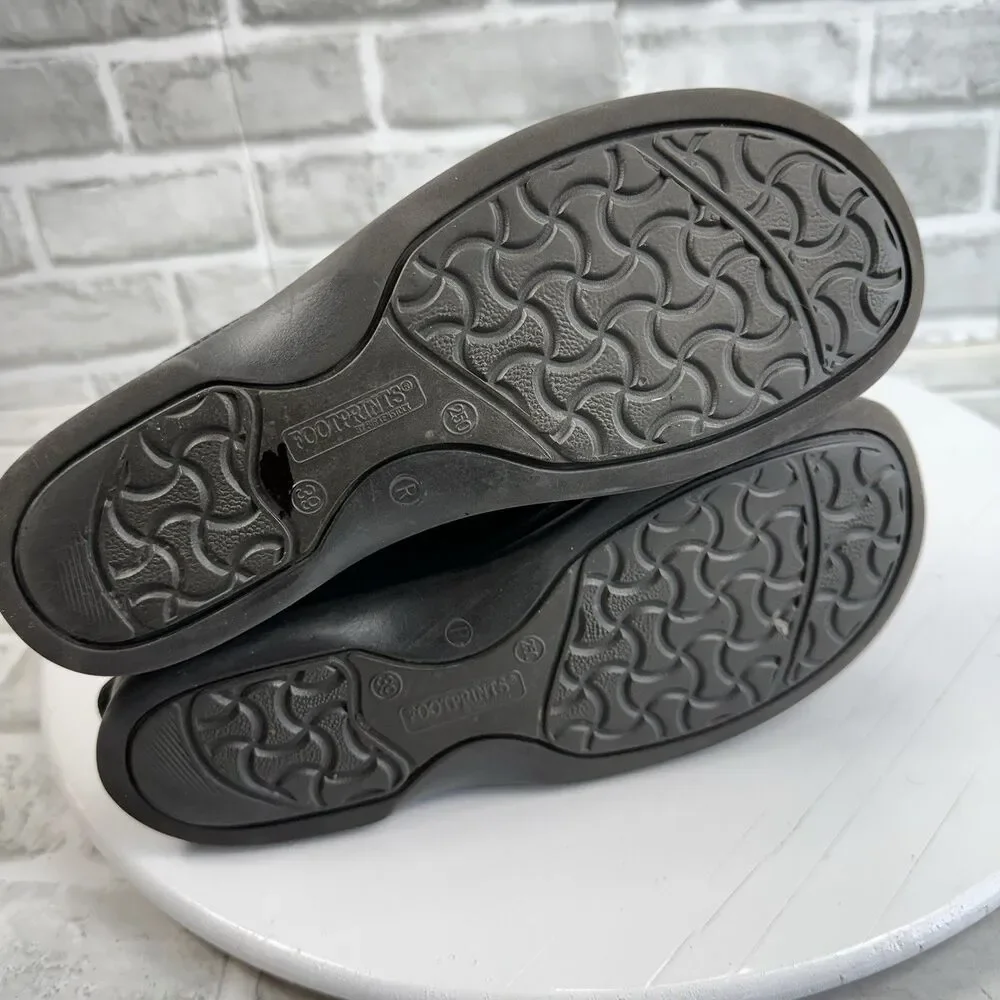 Birkenstock Footprints Ashby Clogs Women Size 39 US 8 Black Leather Mules